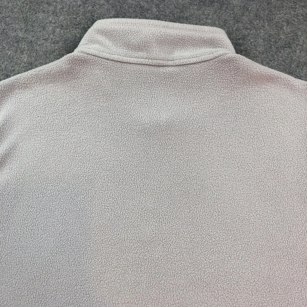 The North Face Mens Fleece Jacket Large Full Zip Embroidered Logo Light Gray